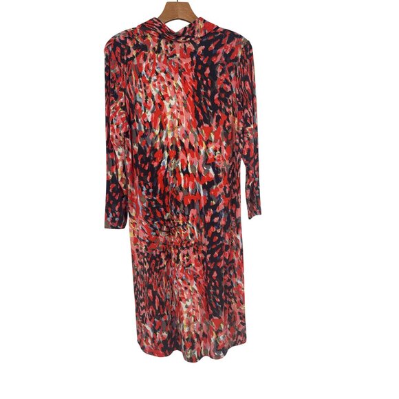 CAbi Watercolor knit Jersey Shirt Dress women's size medium long sleeve new - Picture 5 of 6